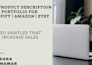 write SEO product descriptions for shopify, amazon and etsy